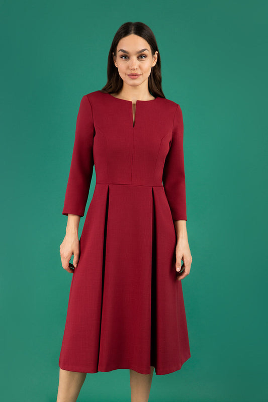 Ramona Sleeved A-Line Swing Dress